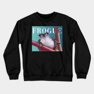 Frogue Magazine Frog Meme Crewneck Sweatshirt